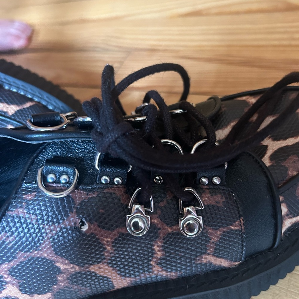 Leopard Print Platform Killstar Shoes - image 5